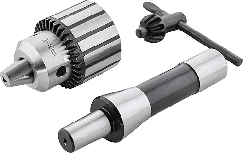 Miniatura 8 de Portabrocas súper resistente de 12" de capacidad con vástago R8 de precisión integrada y llave K32 (R8-B16)