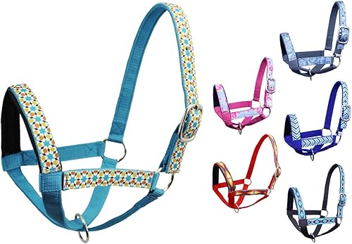 Derby Originals Patterned Double Layer Nylon Figure-8 Cow Halters - 6 Month Warranty