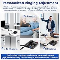 Vista 6 de Corded Landline Phone with Caller ID, Landline Phones for Home Office, Speaker Phone with Redial, Speed Dial, Caller Indicator Light Feature