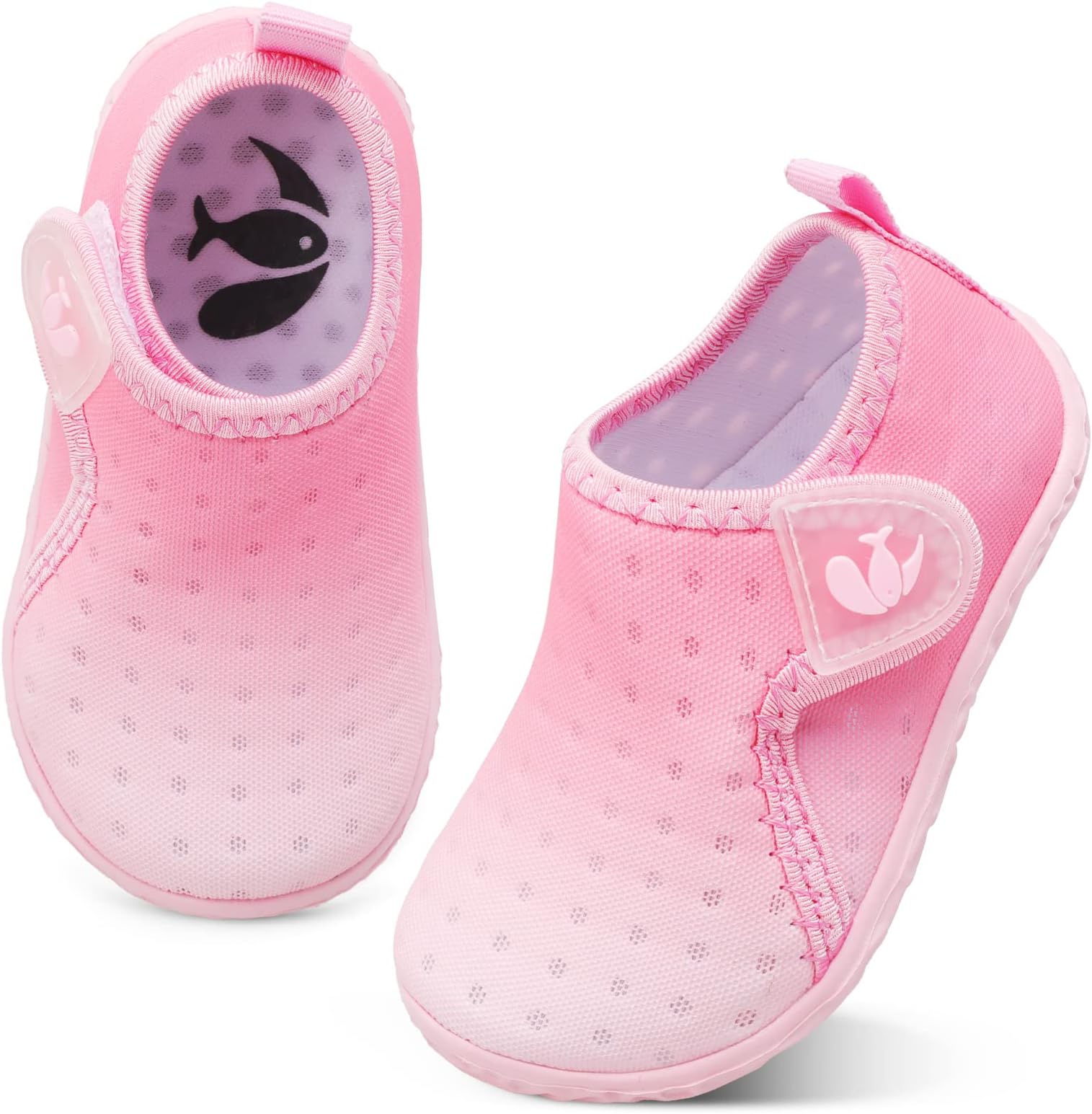 JOINFREEToddler Shoes Boys Girls Water Shoes Barefoot Kids Breathable Sneakers Shoes for Walking Running, Light Pink, 12-18 Months Infant