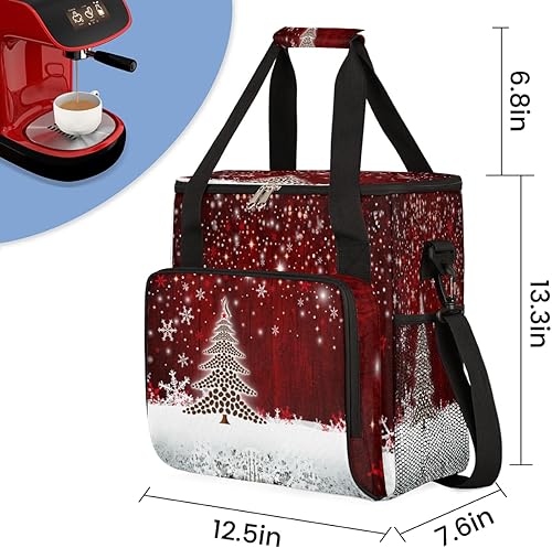Miniatura 2 de Bolsa de café Snomflakes para árbol de Navidad, bolsa de almacenamiento de viaje, compatible con Keurig K-Mini o K-Mini Plus de una sola porción
