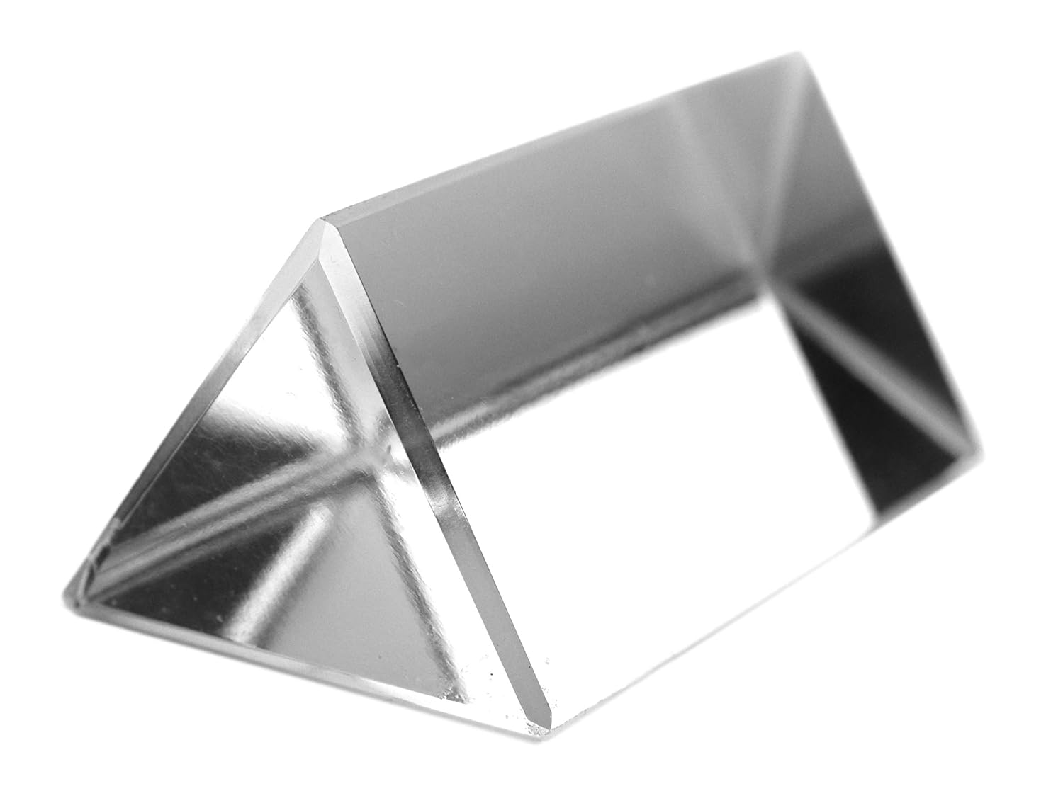 EISCO - Equilateral Prism, 2 (50mm) x 1 (25mm) - Glass - Useful for Experiments in Optics, Light Refraction & Wavelengths
