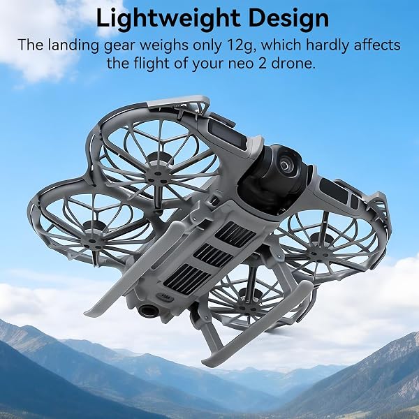 Craznick Neo 2 Train d'atterrissage - Train d'atterrissage pliable avec support d'extension de hauteur pieds d'extension à libération rapide kit de protection pour DJI Neo 2 drone accessoires - 4