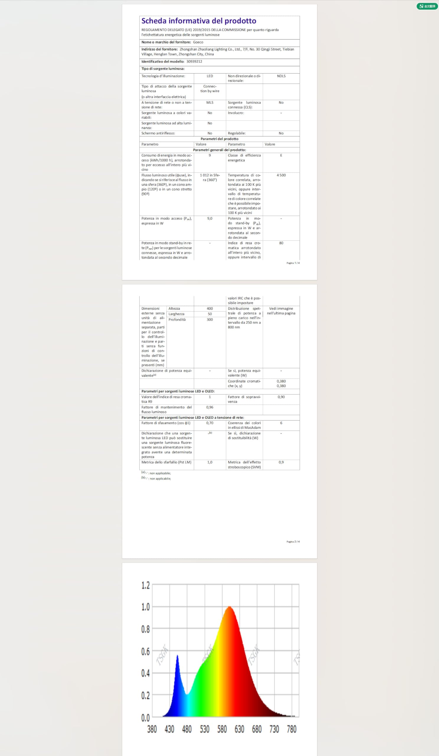 Goeco Luce Specchio Led 40cm, 9W Bianco Neutra 4000K Lampada Armadio Girevole, IP20 Lampada da Specchio, Nero