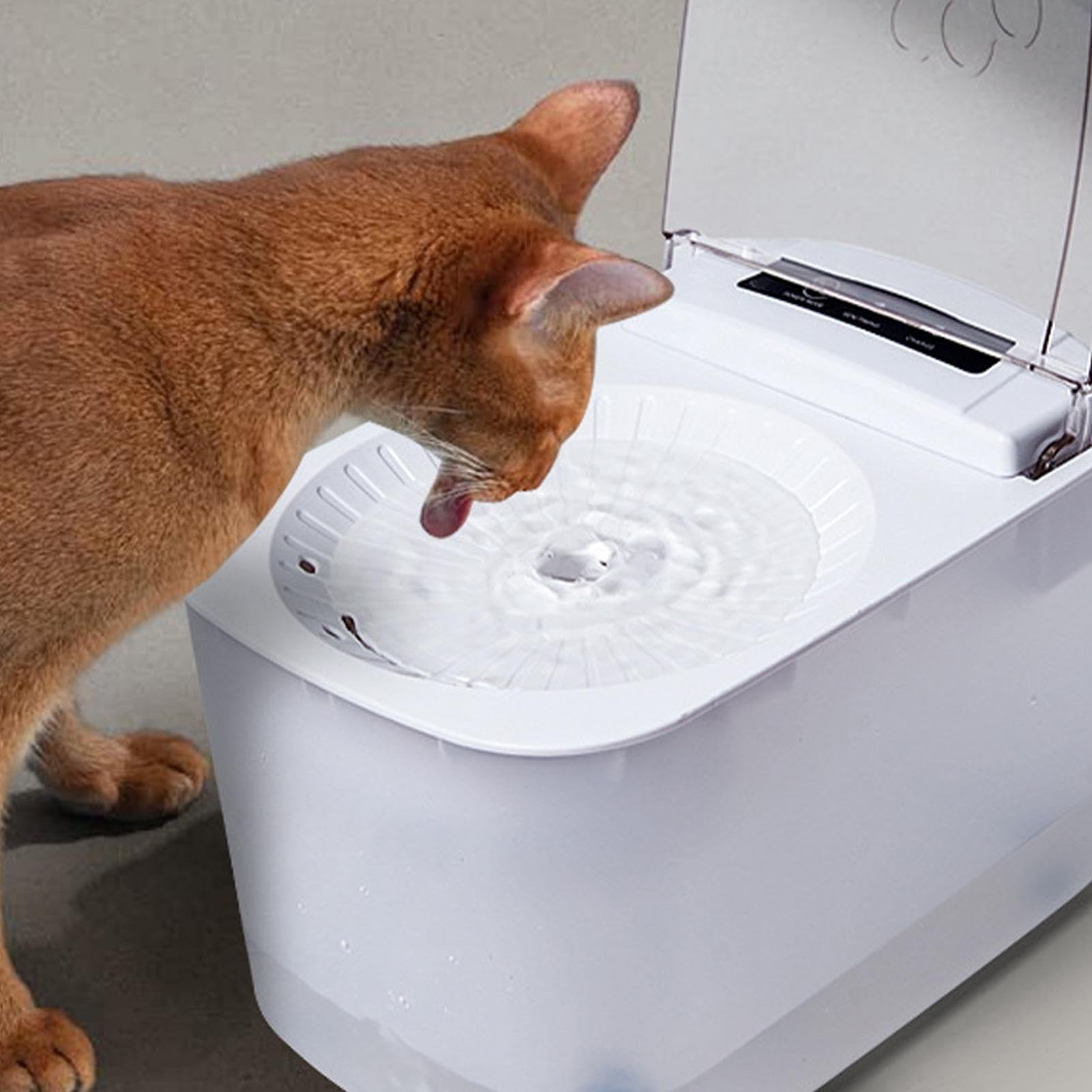 Fontane per gatti da bere erogatrice automatica da 3 litri | Per Cani Con Coperchio Ad Apertura Automatica A Sensore Adatto a ripostiglio, appartamento, area giochi, cucina, casa