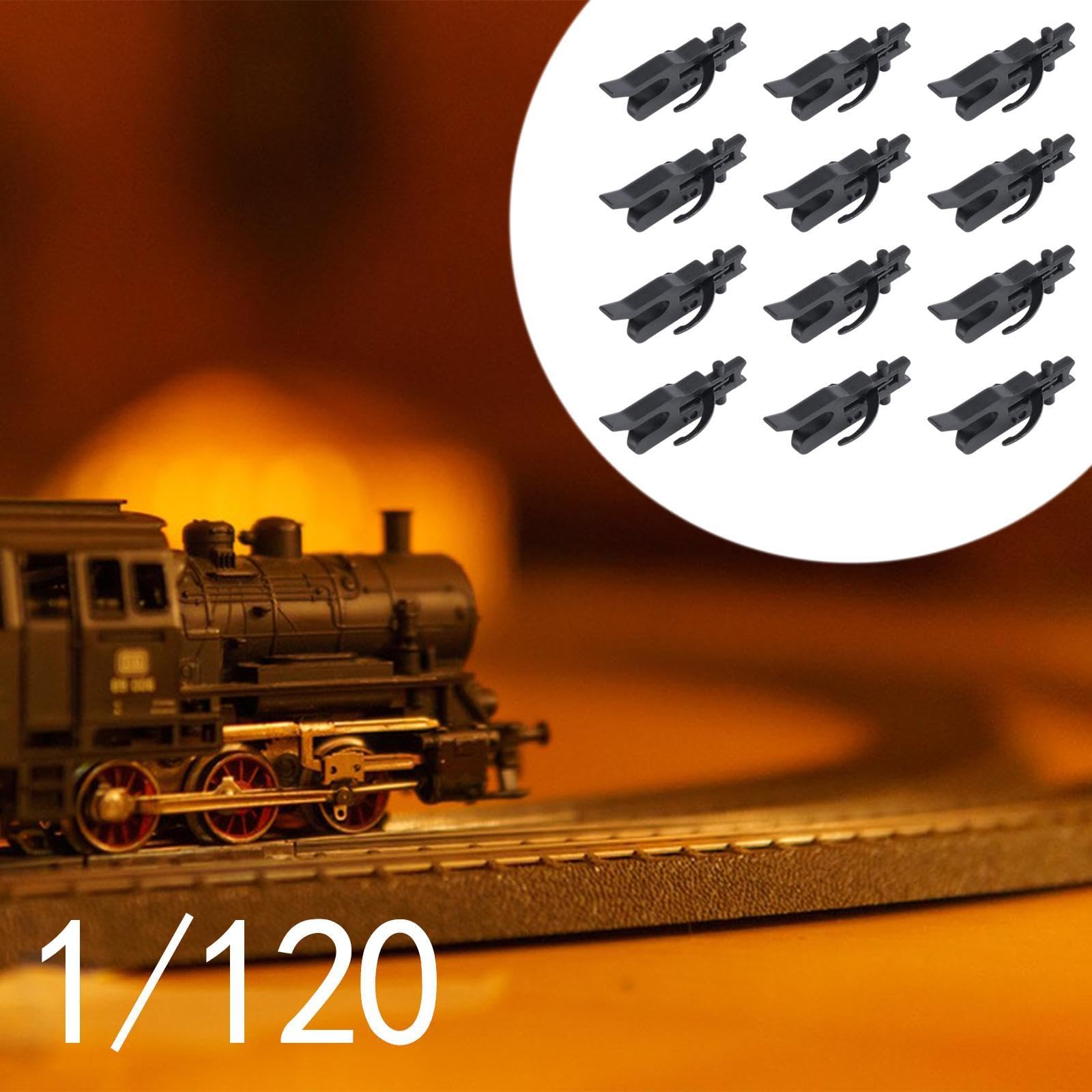 kowaku 12Pcs Train Coupler,Spring Coupler,Multipurpose Hobby Train Coupler,Hobby Train Accessories for 1:120 Scale DIY Modified, Style A