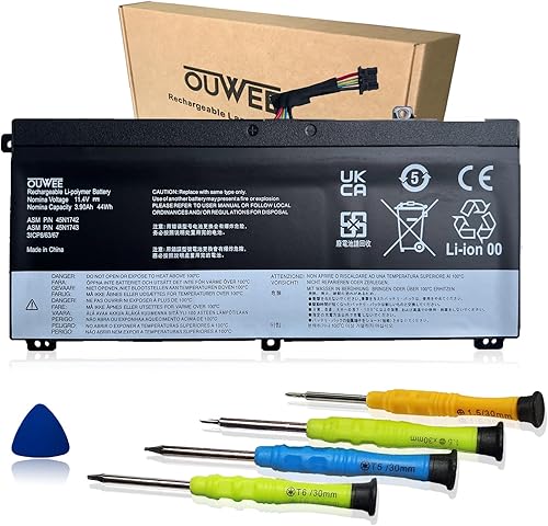 OUWEE 45N1742 - Batería para portátil compatible con Lenovo ThinkPad T550 T550s T560 W550 W550s P50S Series Notebook 45N1740 45N1741 45N1743 disponible en Yaxa Peru