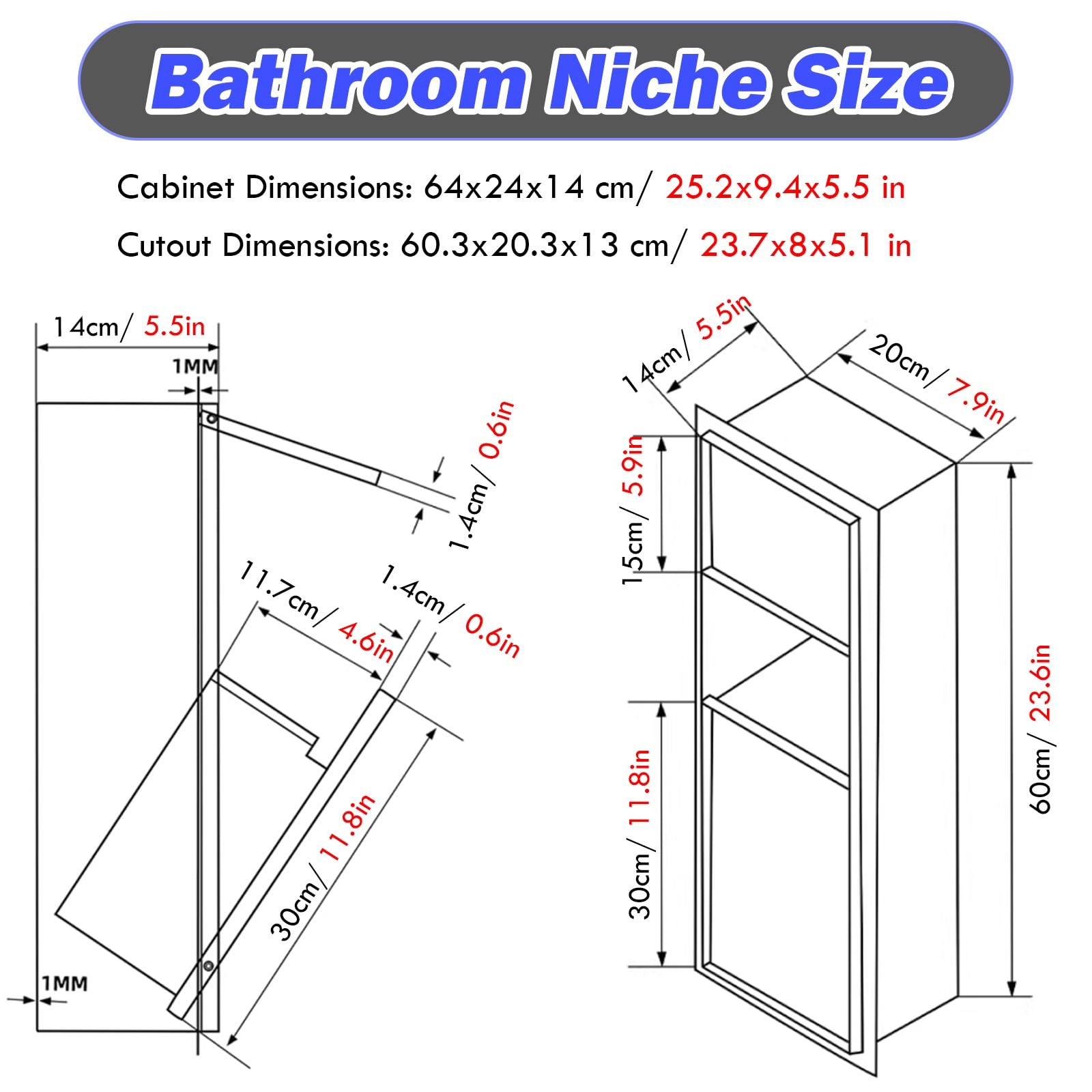 Soporte de papel higiénico empotrado con cubo de basura integrado, dispensador de pañuelos de baño montado en la pared para oficina, villa y baño público