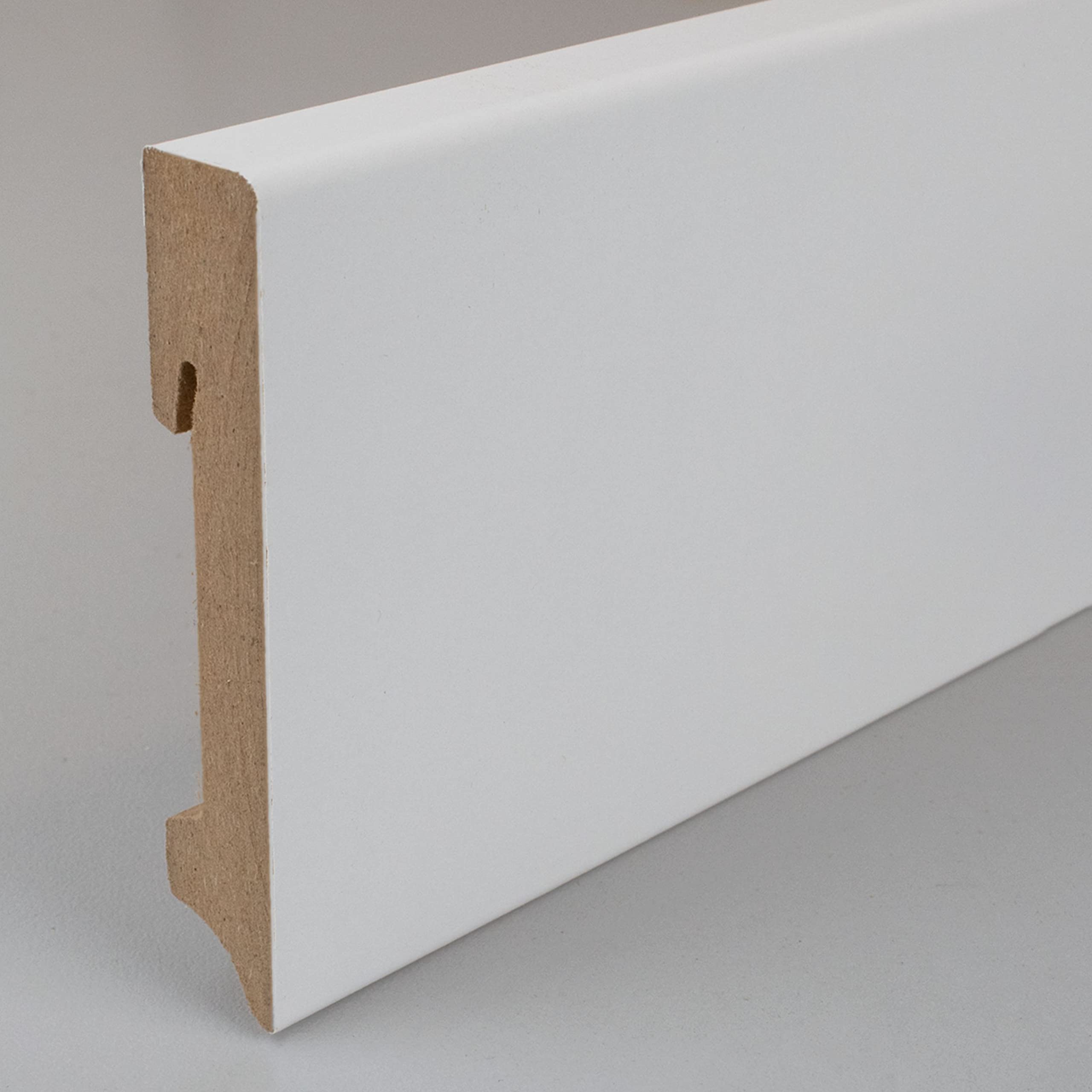PROVISTON - Listwa przypodłogowa - profil prostokątny - 16 x 90 x 2400 mm - folia MDF - biała - klasyczna listwa przypodłogowa - 24 metry