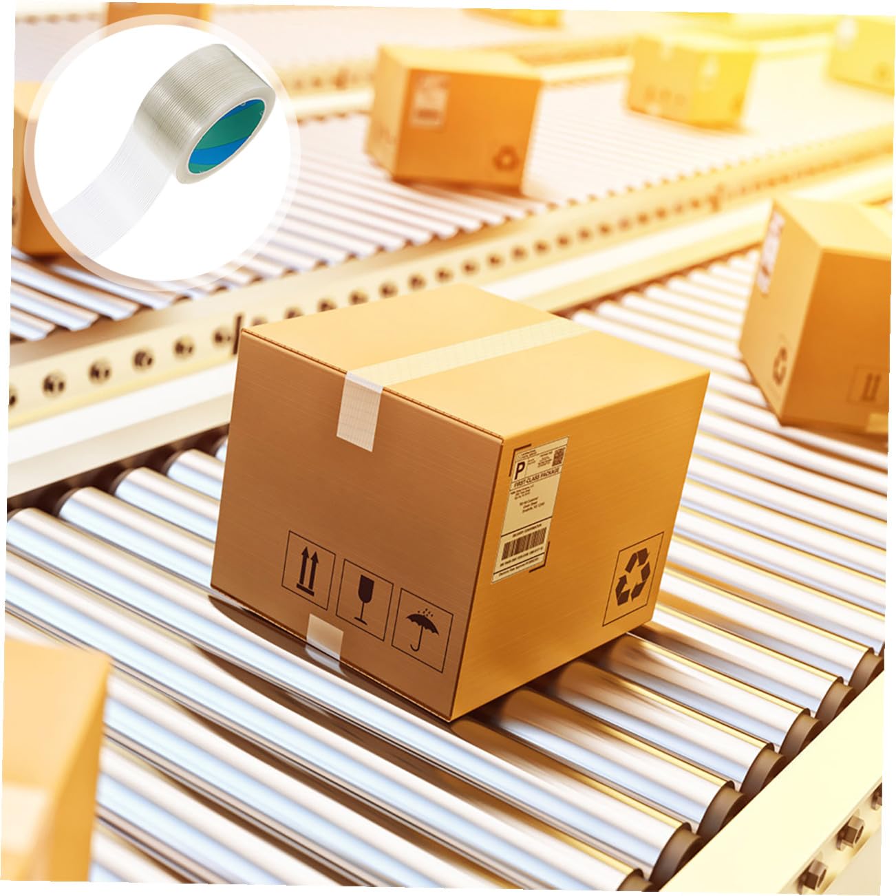 1 Roll Fiberglass Filament Tape for Industrial Sealing