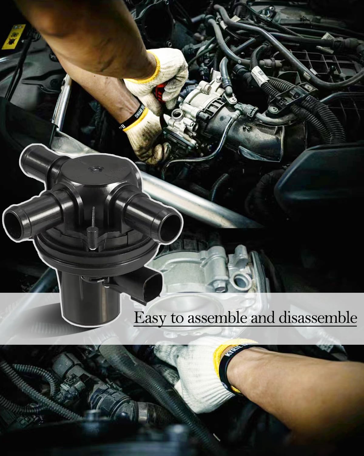 3 Way Heater Control Valve Compatible with 2013-2018 Ram 1500 2500 3500 4500 3.6L V6 5.7L V8,Replace# 52014892AC, 52014892AA, 52014892AB, Coolant Bypass Valve