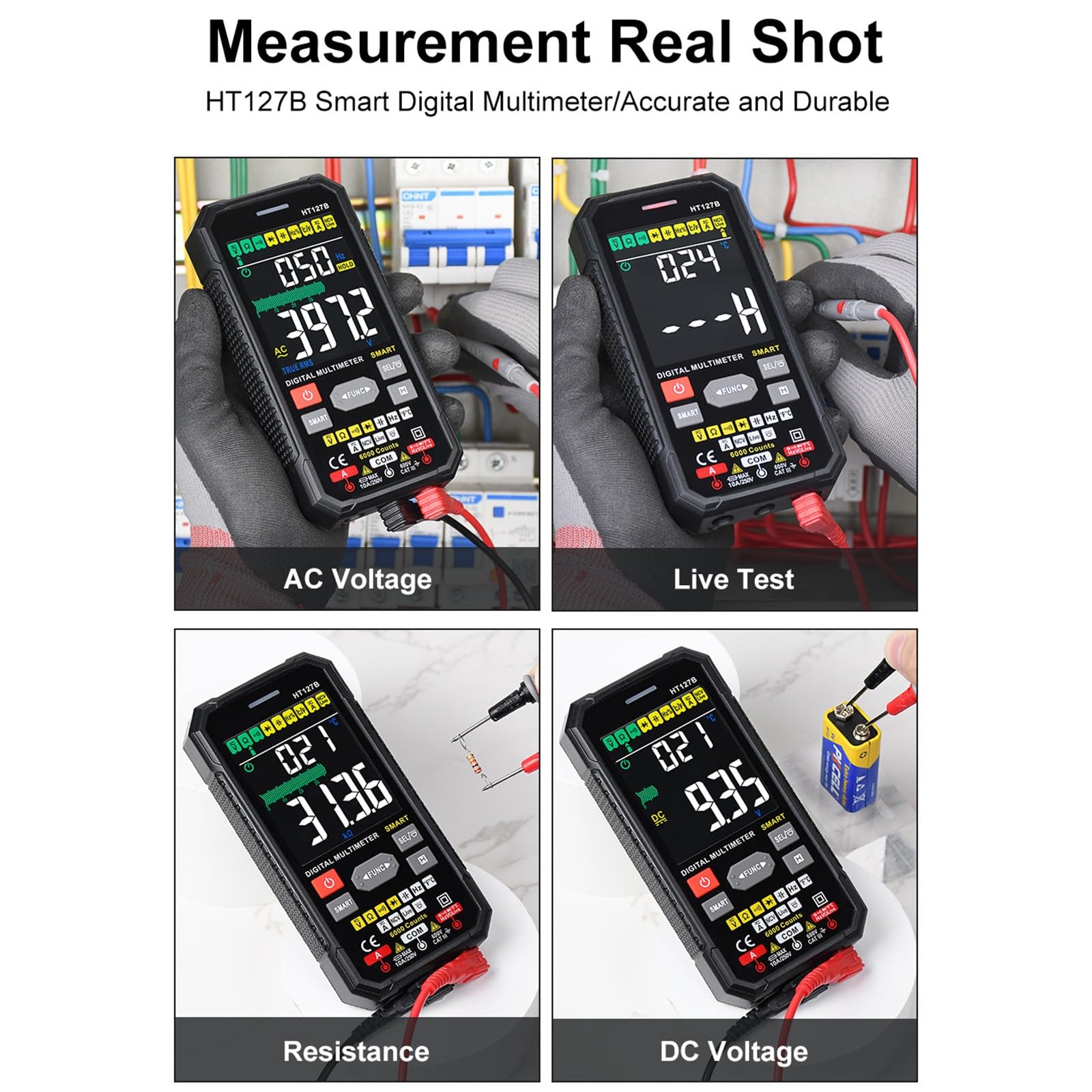 Miniatur Digitalmultimeter für elektrische Tests Bildungswesen und bei der Wartung vor Ort Verschiedene elektrische Messungen Kapazitätswiderstandsmessgerät