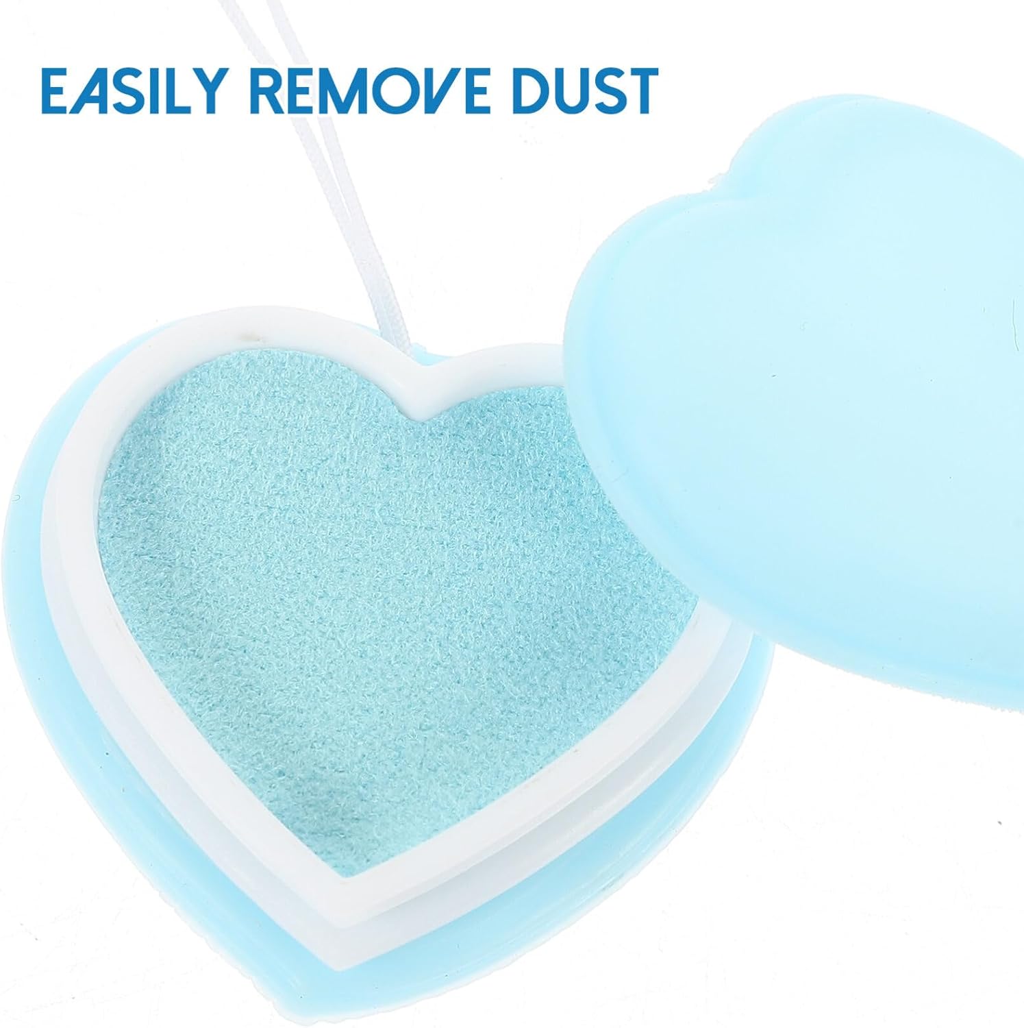STOBOK 16pcs Macaron Heart-Shaped Screen Cleaning Cloths Convenient Mobile Eyeglass Dust Fingerprint Decorative Keychain for Phones Glasses Lenses