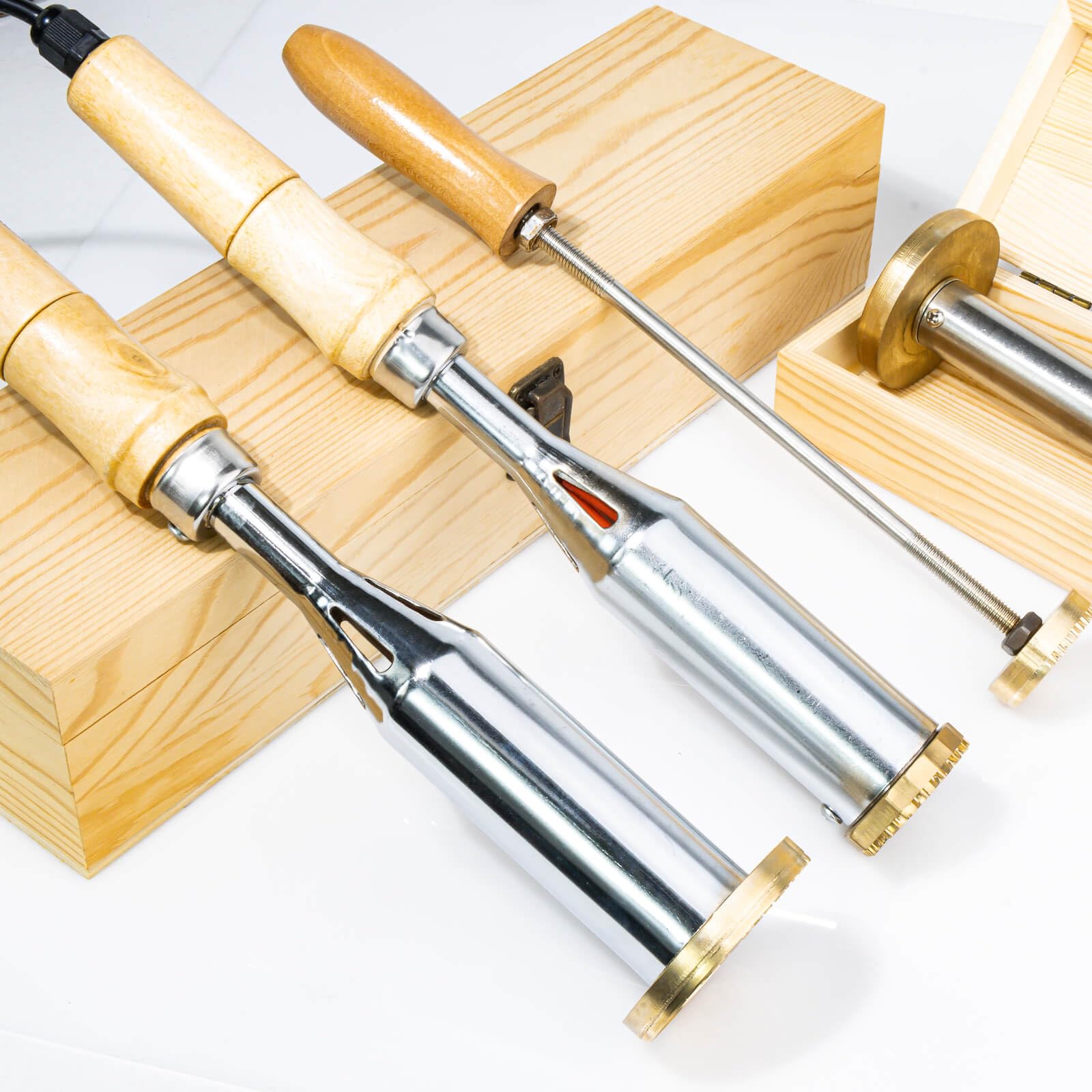 Fer à Marquer Le Bois Personnalisé - Tampon En Laiton 3 Cm, Manche En Bois, Pour Cuir, Gâteaux, Bois - 9