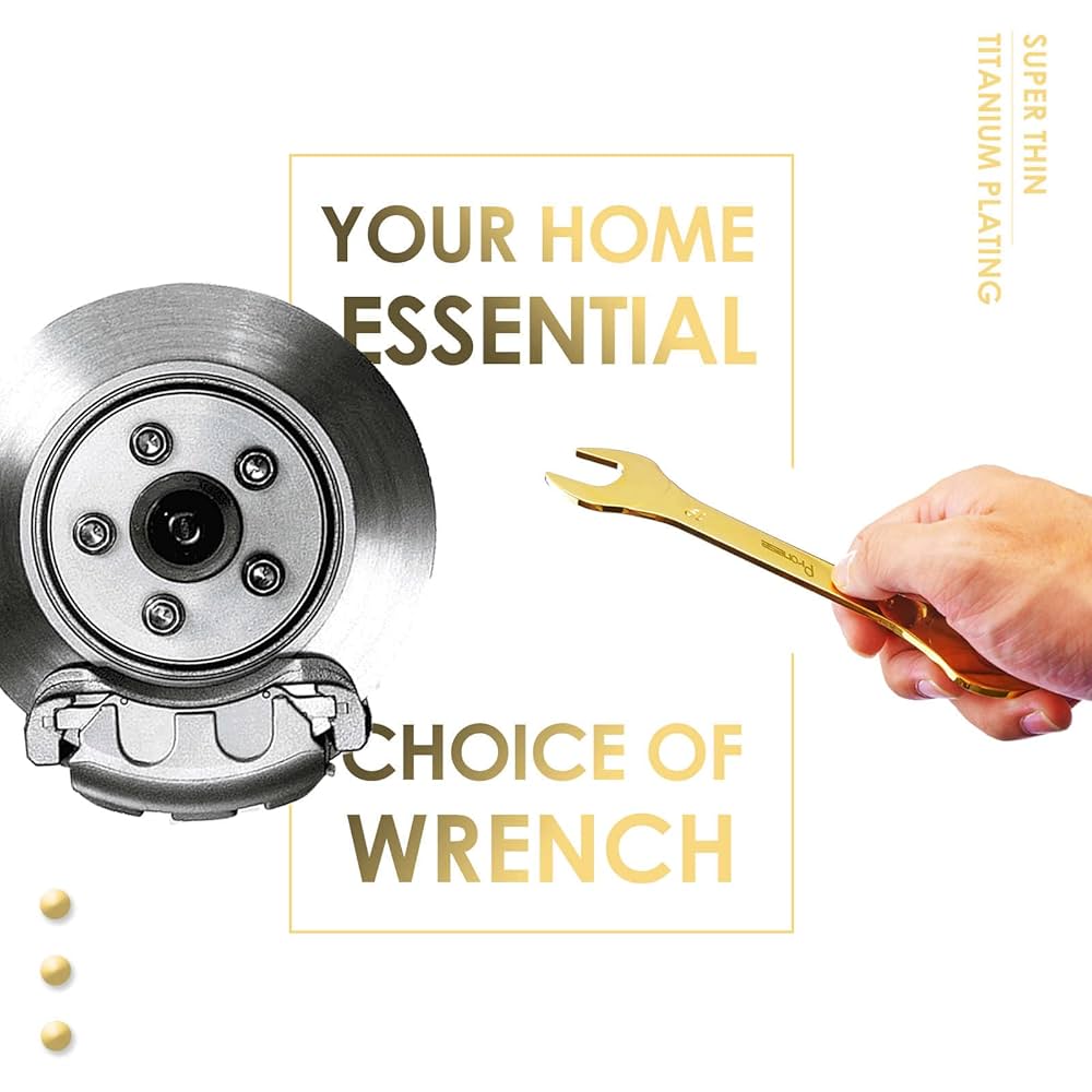 Amazon | Pronese 極薄スパナ 薄型 金色本体 スパナセット 7本組