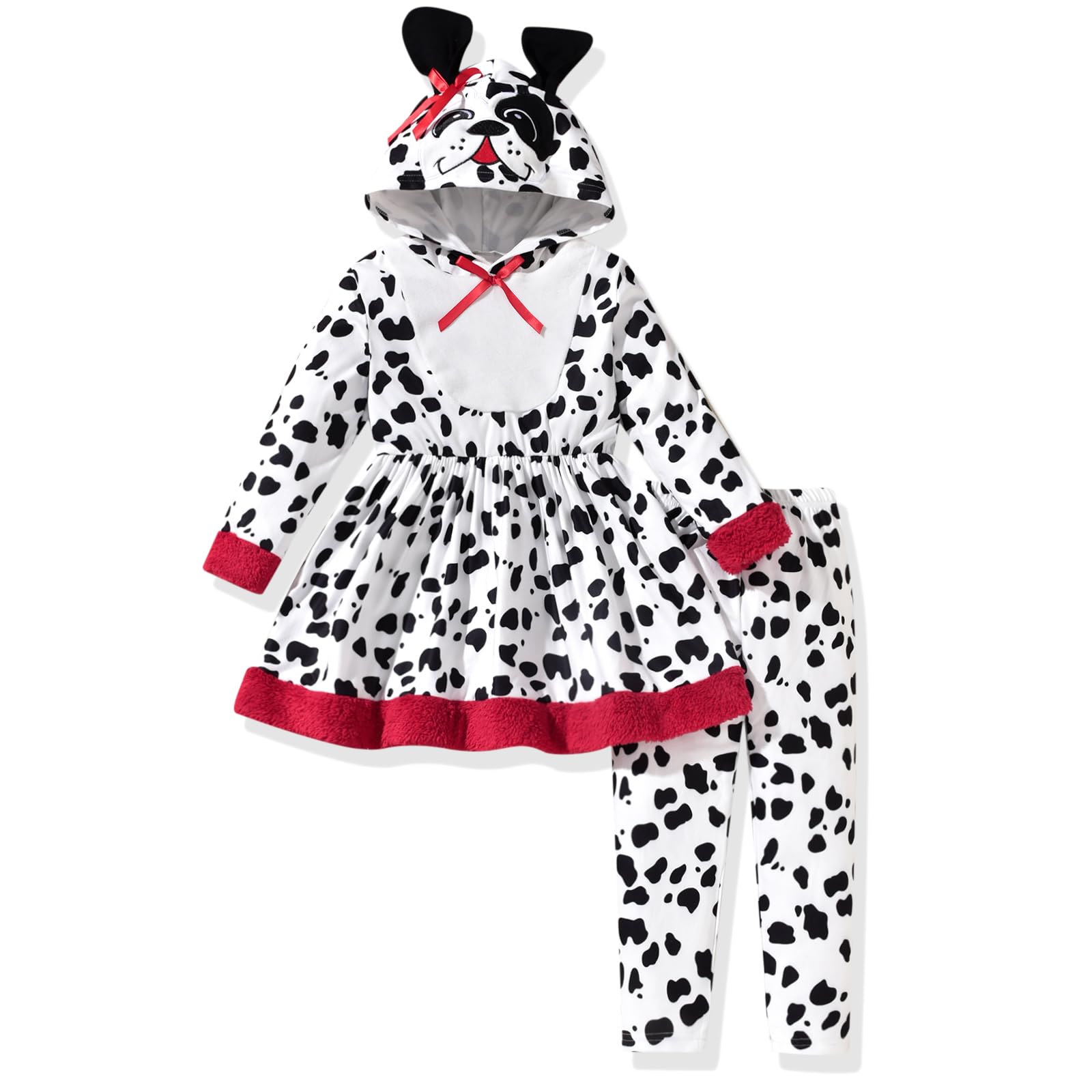 Aalizzwell Little Girls Halloween Clothes Dalmatians Outfit