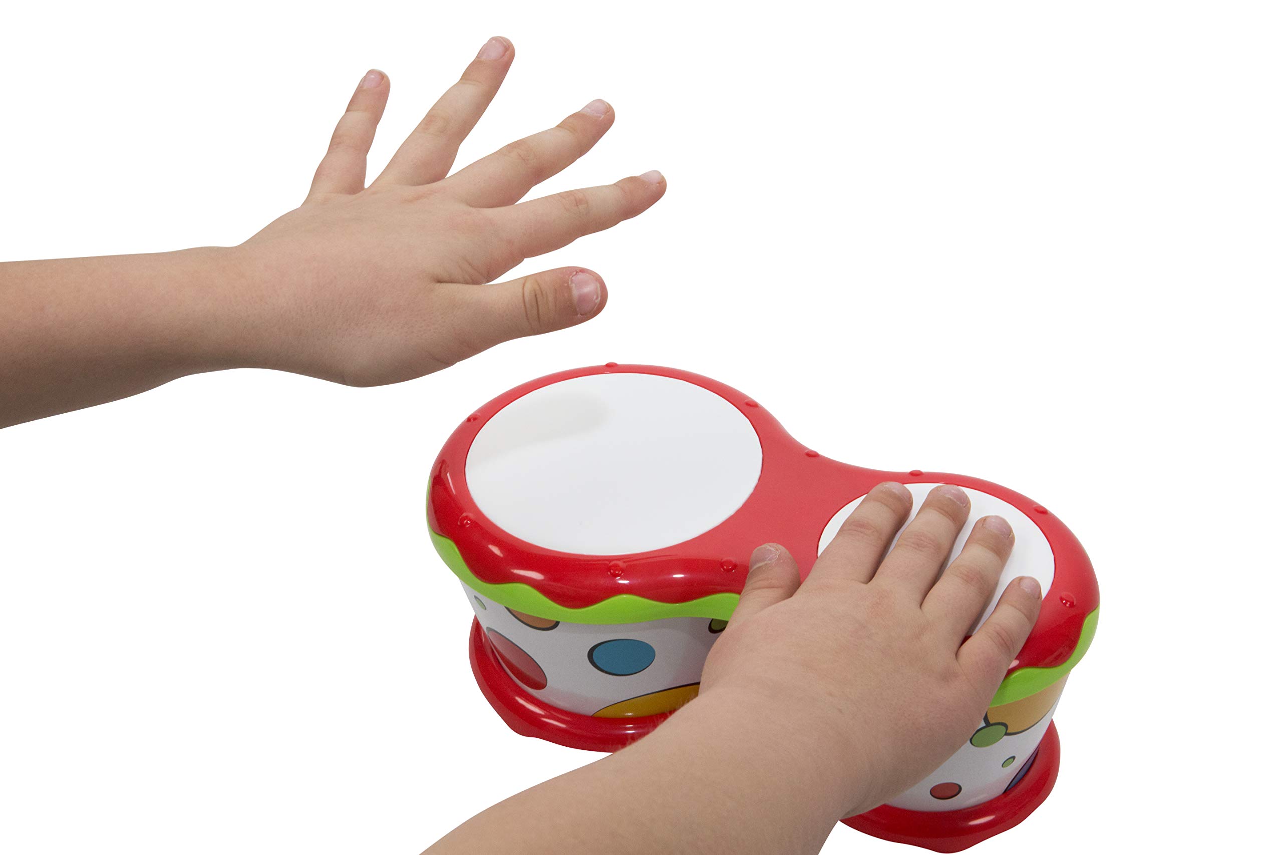 Halilit Baby Bongo Drum. Light & Robust Kids Toy Musical Instrument. 5 Pitches. Promotes Hand-Eye Coordination & Motor Skills. 12 months+ Colours vary, 1 Count (Pack of 1)