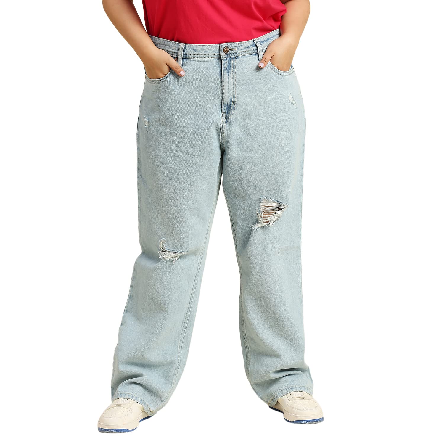 high star Women's Wide Leg Fit Mid Rise Jeans-picture-45