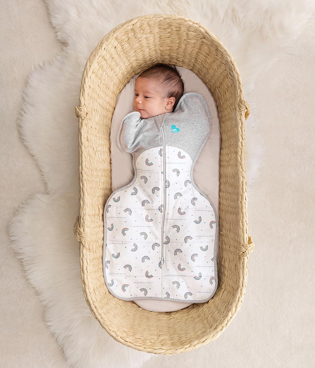 Love To Dream™ Swaddle UP™, Small 3.5-6 kg - White, White Rainbow, Small (3.5-6kg) - Image 3
