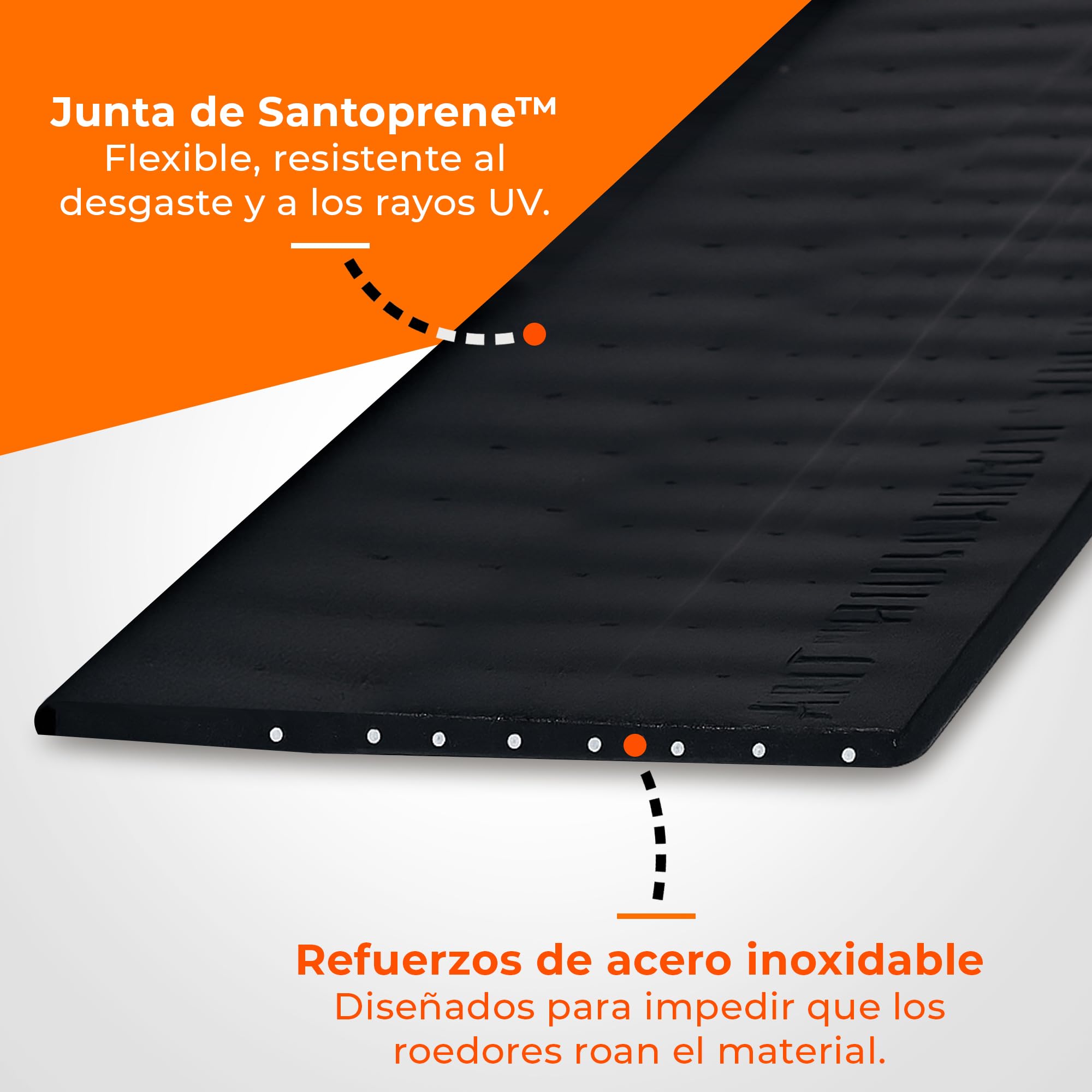 Burlete Puerta Exterior SEAL Anti Roedores 5 m x 75 mm