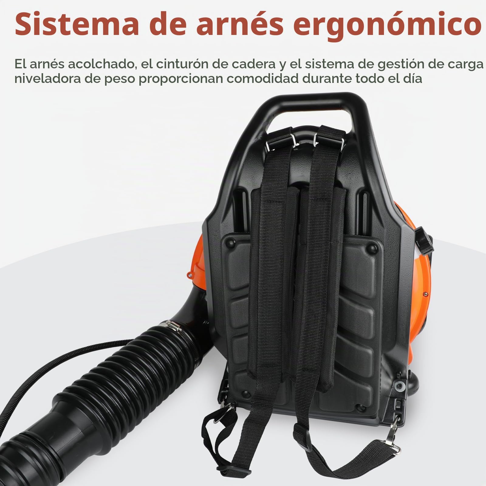 63cc Soplador de Hojas a Gasolina, Estilo Mochila, ASUNCELL Velocidad de Soplado, Soplador de Hojas a Combustible Inalámbrico para Patios, Jardines
