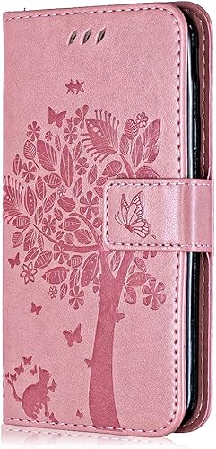 Huawei Lite HA lle  Bear VillageA  Huawei Lite Premium Leder Multi-funktion StA nder SchutzhA lle mit Kartenfach  GeprA gter Baum Anti-Scratch HA lle   3 Rosa 