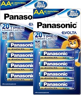 Panasonic Evolta AA Alkaline 1.5V Battery, 20 Times Longer Lasting Than Standard zinc Carbon Batteries,Anti-Leak Seal,Prot... Price In India