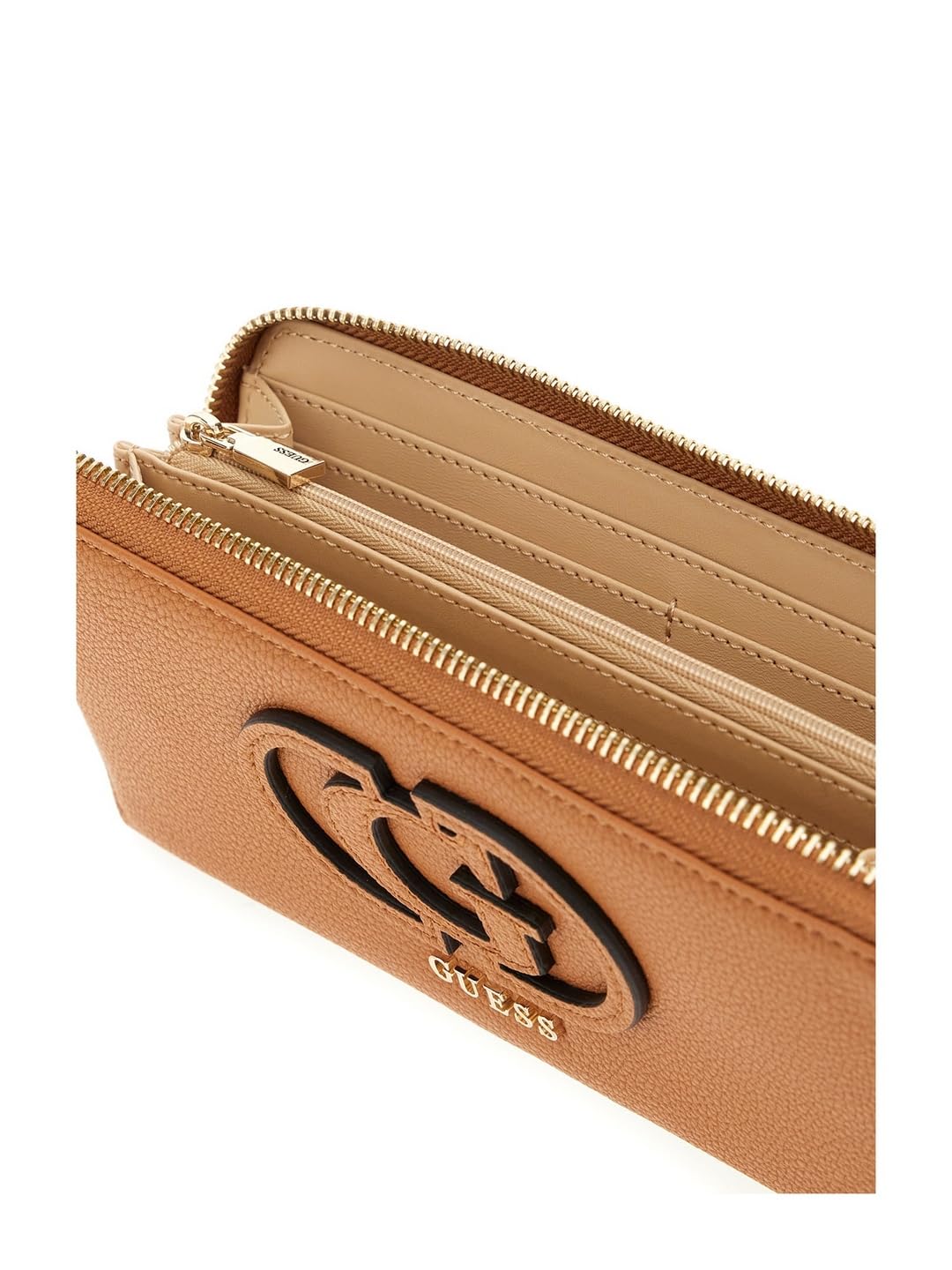GUESS Calebra Large Zip Around Wallet - Cartera grande con cremallera, bolso de mano Mujer