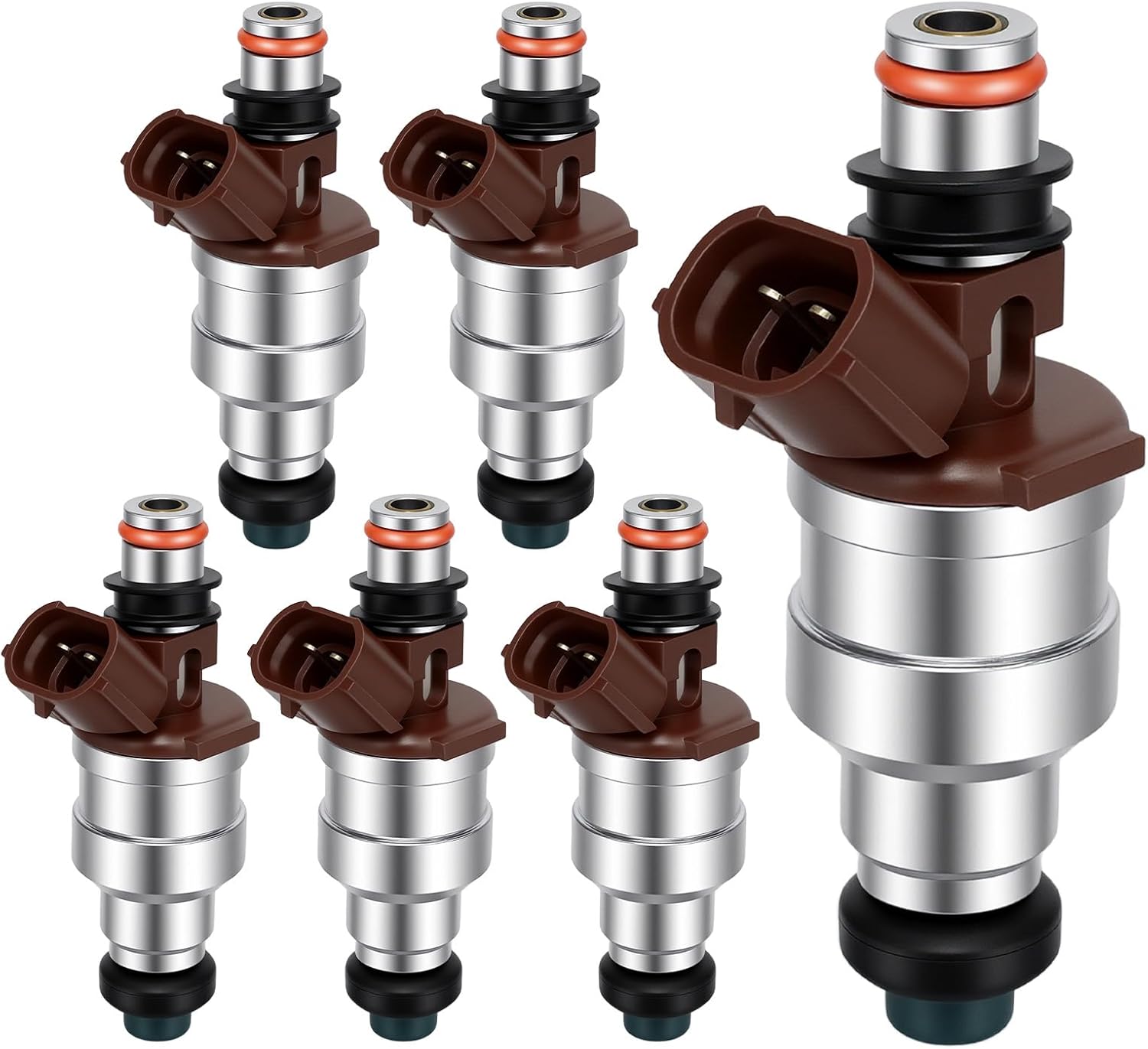 1989-1995 6PCS Fuel Injector Compatible for Toyota 4Runner 1989-1995, Pickup1989-1995, T100 1993 1994 3.0L Replace 23250-65020