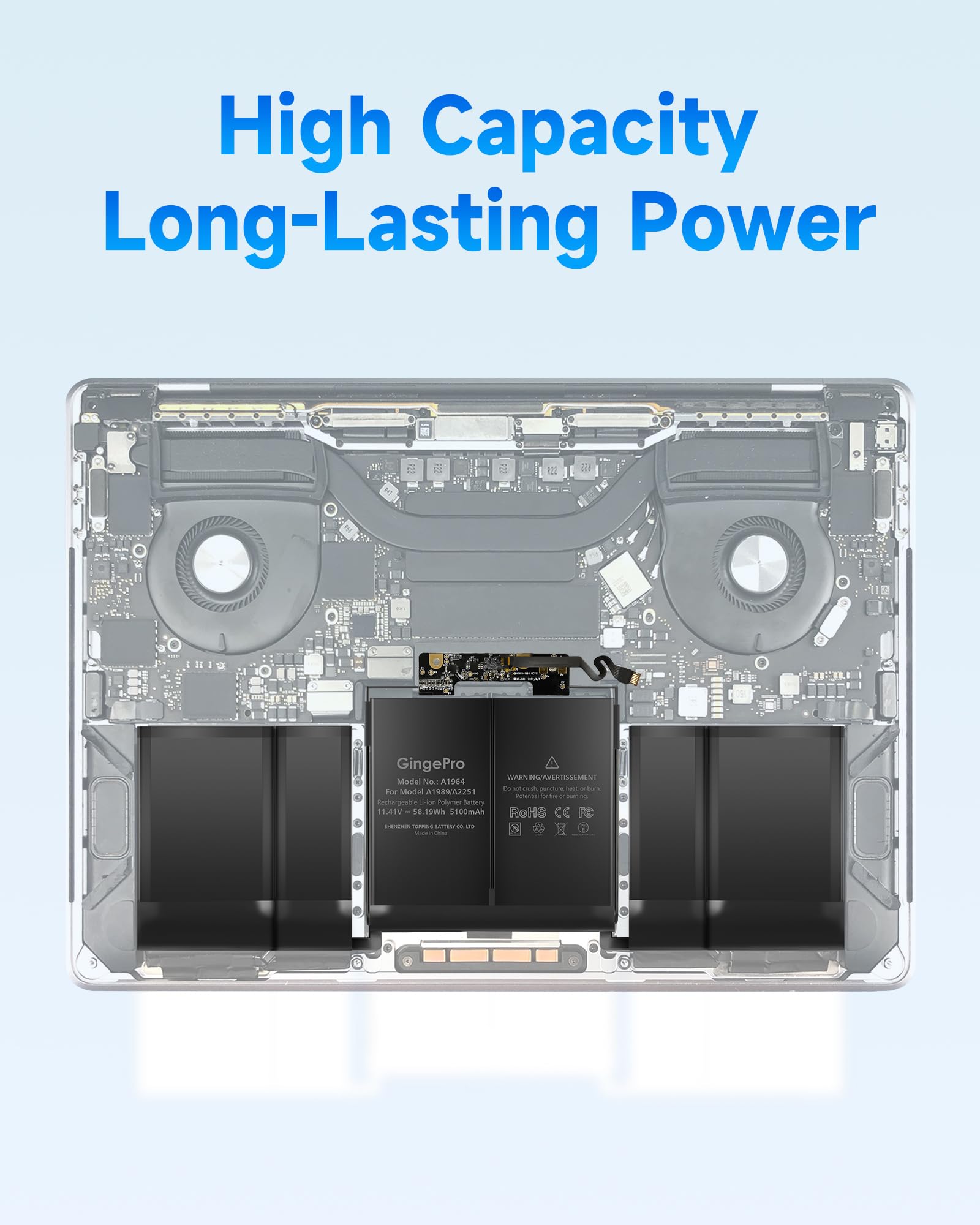 Amazon.co.jp: GingePro 交換バッテリー MacBook Pro 13インチ A1989