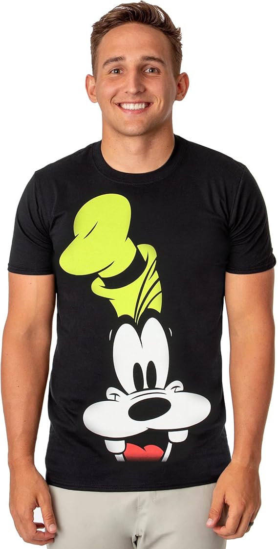 Amazon | Disney Goofy Shirt Men's Big Face Goofy Hat Adult Graphic