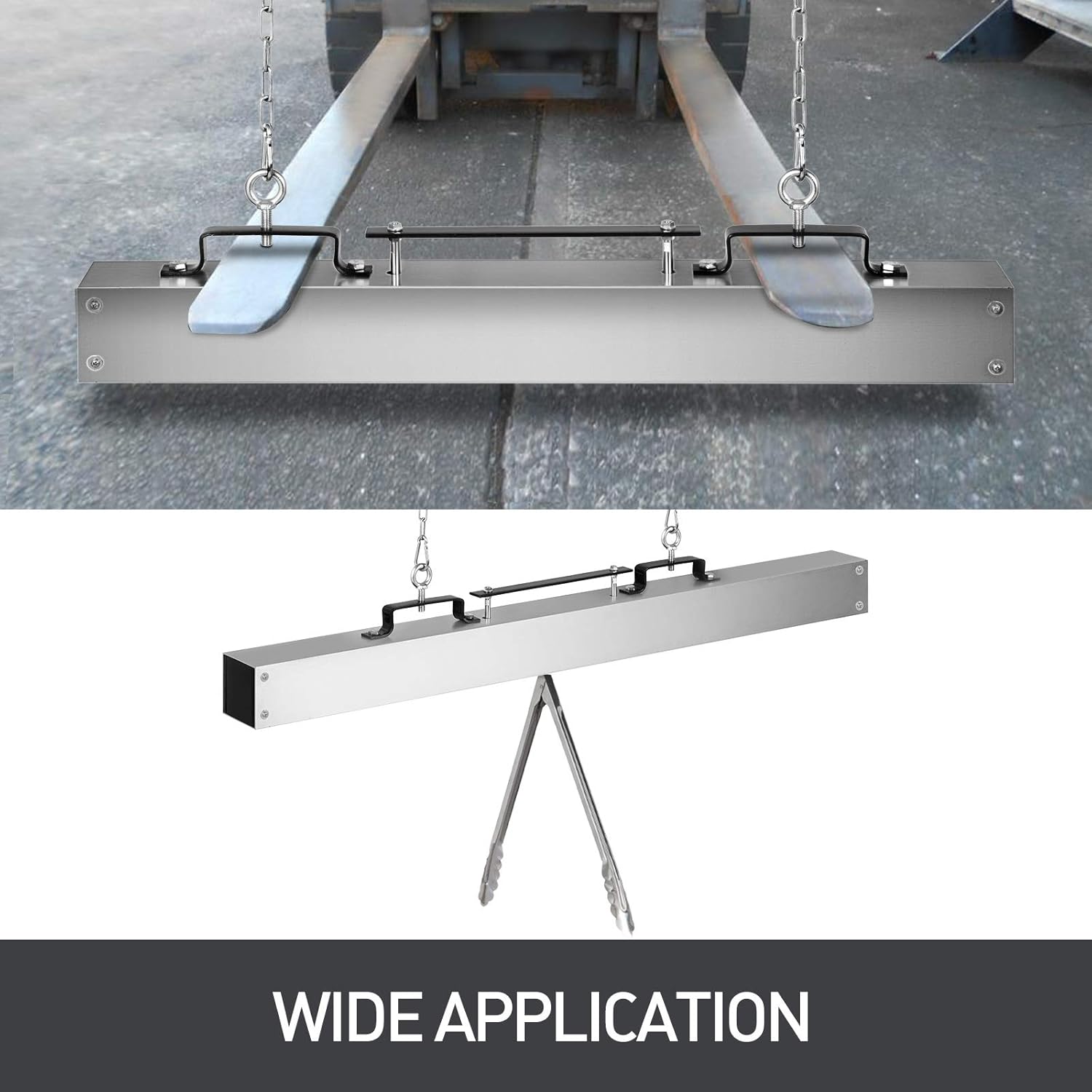 48inch Magnetic Sweeper Magnet Sweeper 66LBS Magnetic Forklift Sweeper Aluminium Surface Industrial Magnets Steel Material Hunting Accessories for Picking Up Nails, Bolts, Iron Chips: Tools & Home Improvement