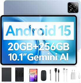 Xixaomiro S11 Pad: Android 15 Tablet with 120Hz High Resolution Display, 12GB RAM 256GB Octa Core, 5G Tablet with Keyboard Mouse Stylus for Work Entertainment (Blue)