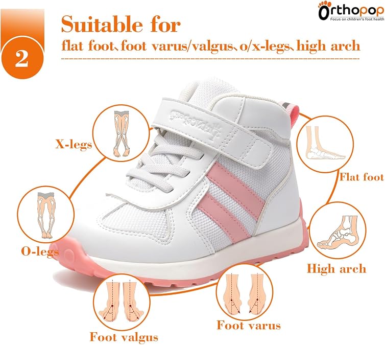 Orthopedic Corrective Shoes with Ankle and Arch Support for Kids and Toddlers