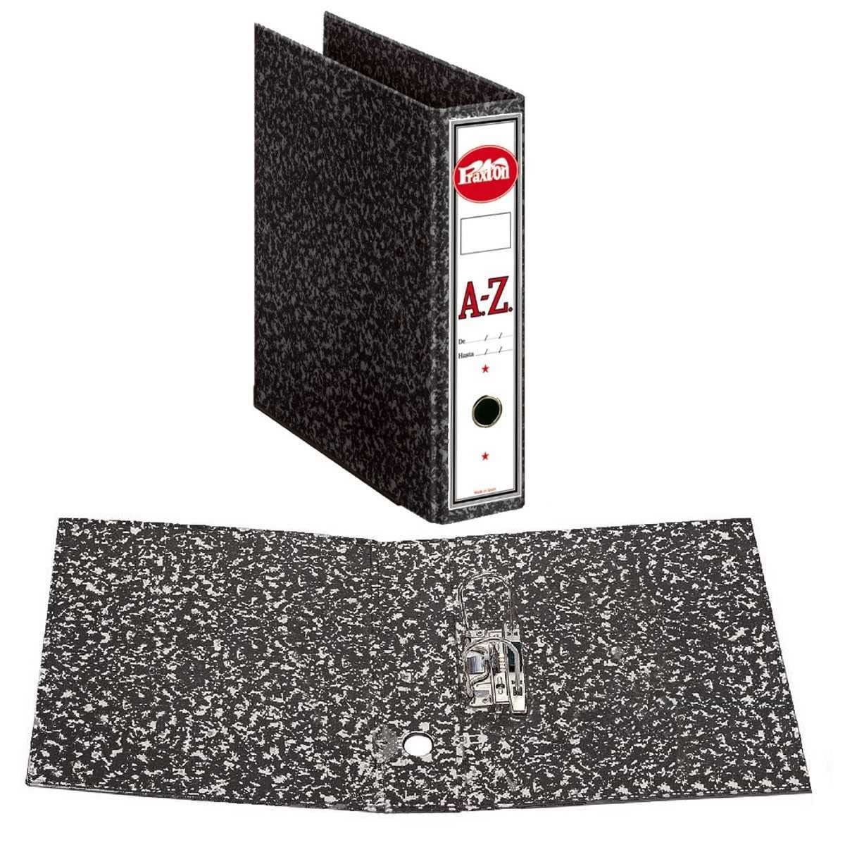 Archivador A-Z PRAXTON Negro, Folio Ancho 75 mm. (Pack x20)