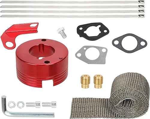 Miniatura 9 de YOXUFA Carburador Filtro de Aire Tubo de Escape Tubo Etapa 2 Kit para Predator 420 301cc 389cc GX390 GX270 GX240 Mini Bike Go Kart Carrito de Golf