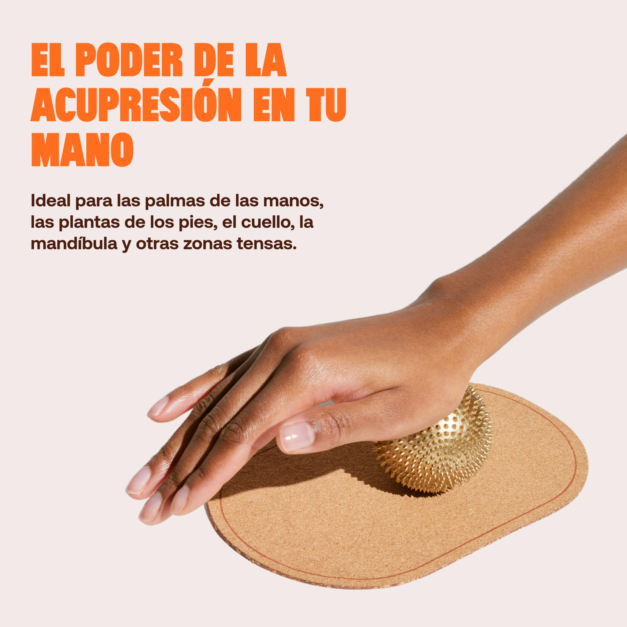 ShaktiMat [La original] Bola de Masaje Acupresión - Masaje de pies, manos, cuello y pantorrillas - Fascitis Plantar - Fabricación ética - Con alfombrilla de corcho natural