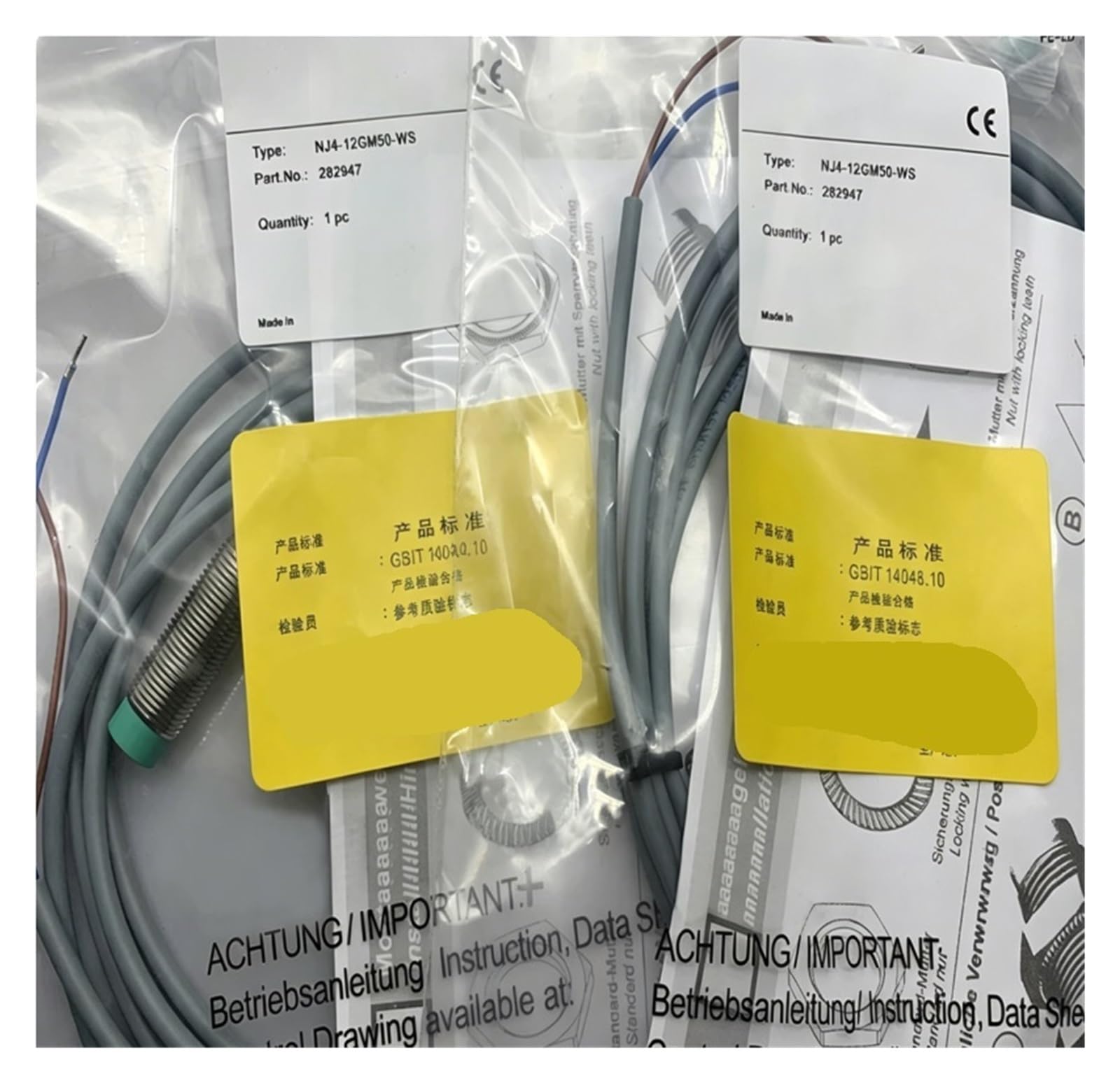 TPKMVGAP 1pcs Inductive proximity switch J4-12GM-N-V1 NJ4-12GM-N NJ40+U1+W NJ6S1+U1+N1 sensor(NJ4-12GM-N-V1)