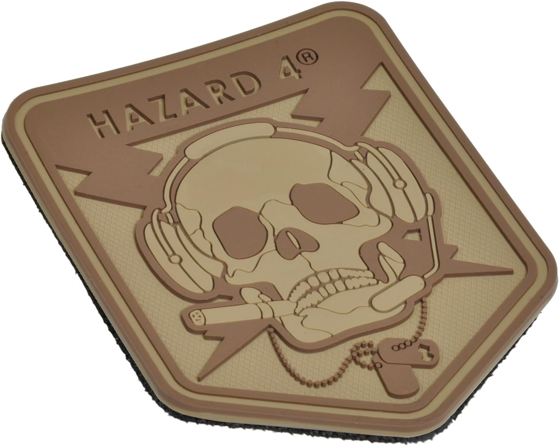 HAZARD 4 Custom Special Operations Skull Rubber 3D Patch - Coyote