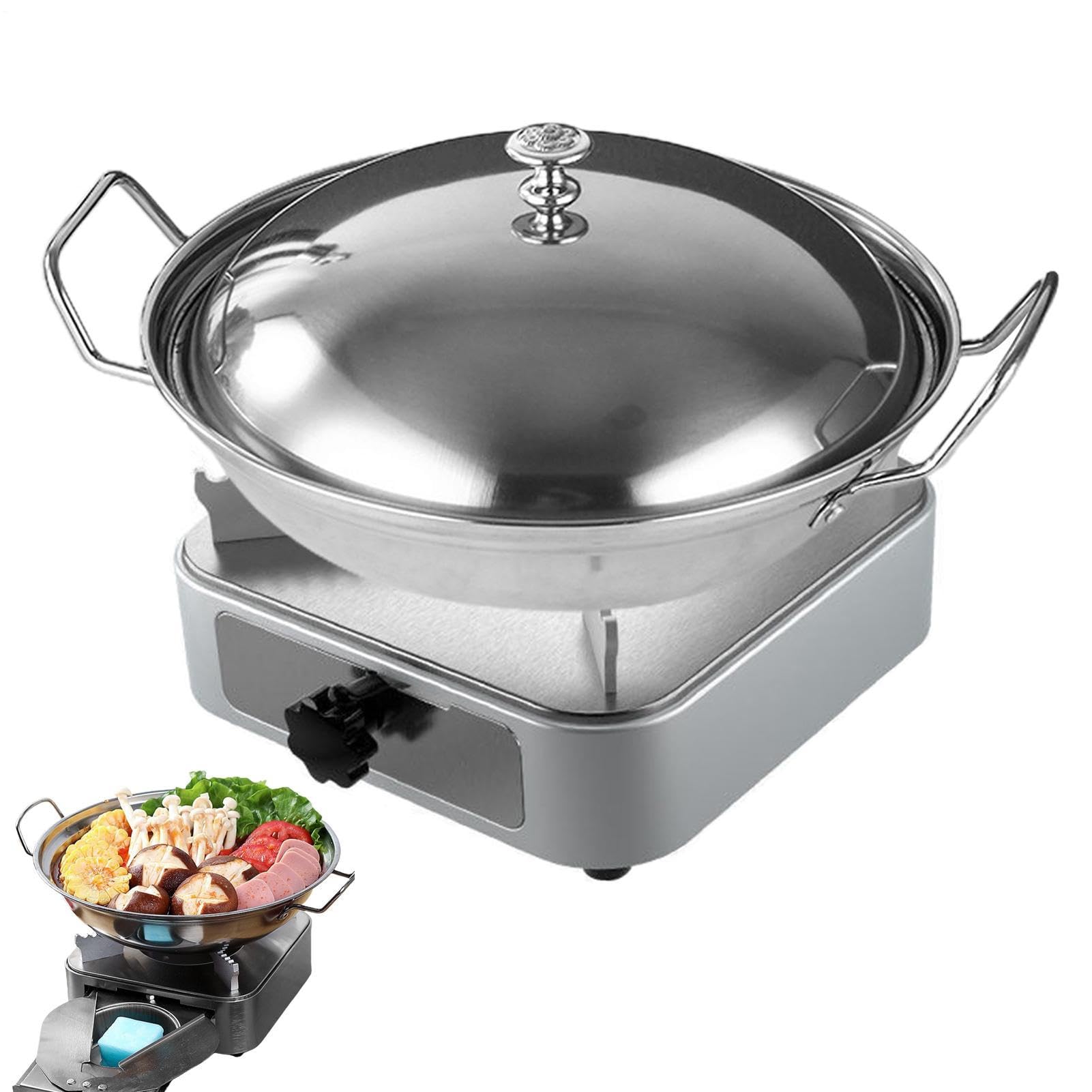Estufa para buffets y eventos de catering con quemador de alcohol portátil y olla