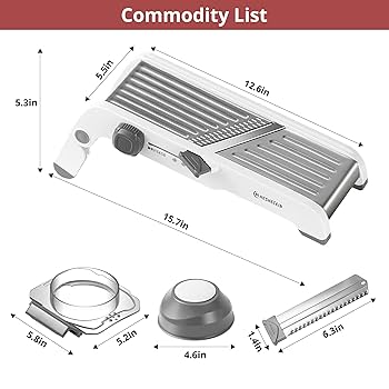 マンドリンカッター Amazon.com: 24-In-1 Mandoline Slicer for Kitchen with Waffle