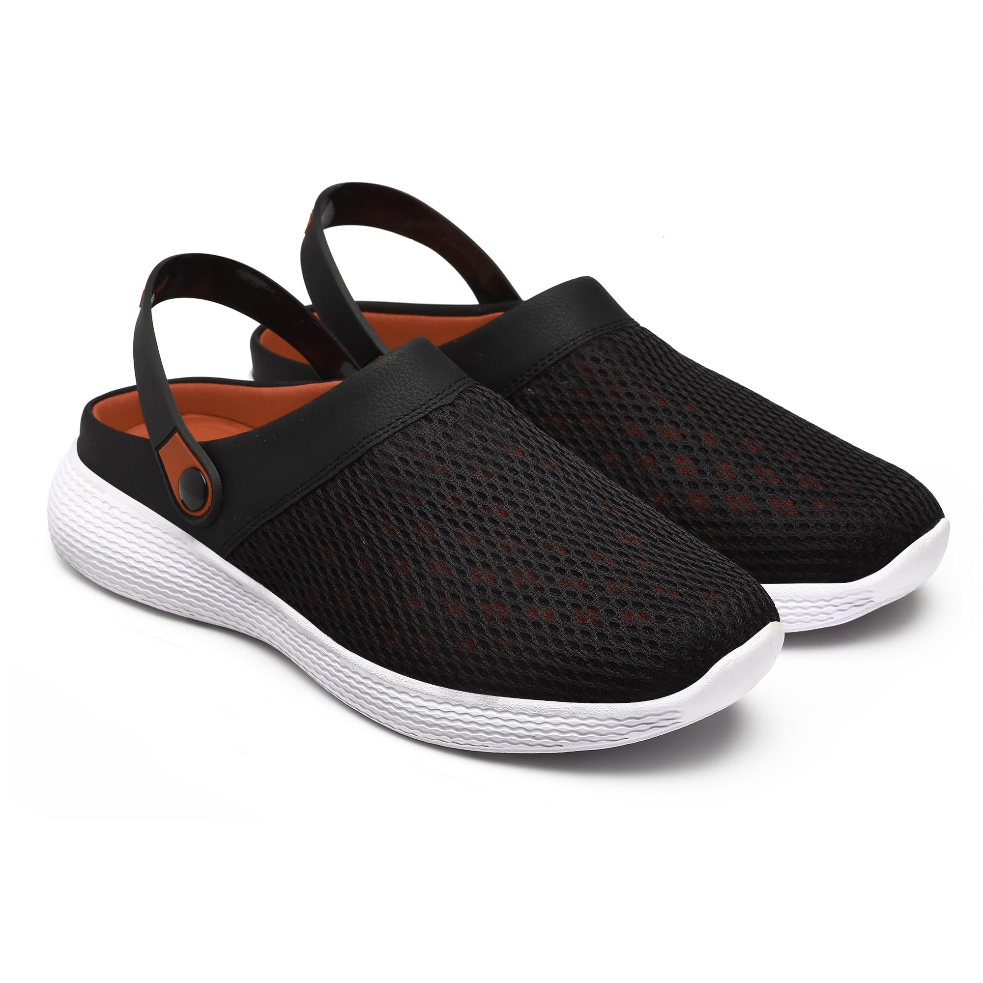 ASIAN Mens Clogs-Shoe-01 Trendy Stylish Fashionable Clogs | Sandals with Lightweight Regular wear Casual Clogs Shoe with Ultra Soft & Flexibility Technology Clogs for Mens & Boys Black RED (B0CG4BQ7K1) Amazon Price History, Amazon Price Tracker