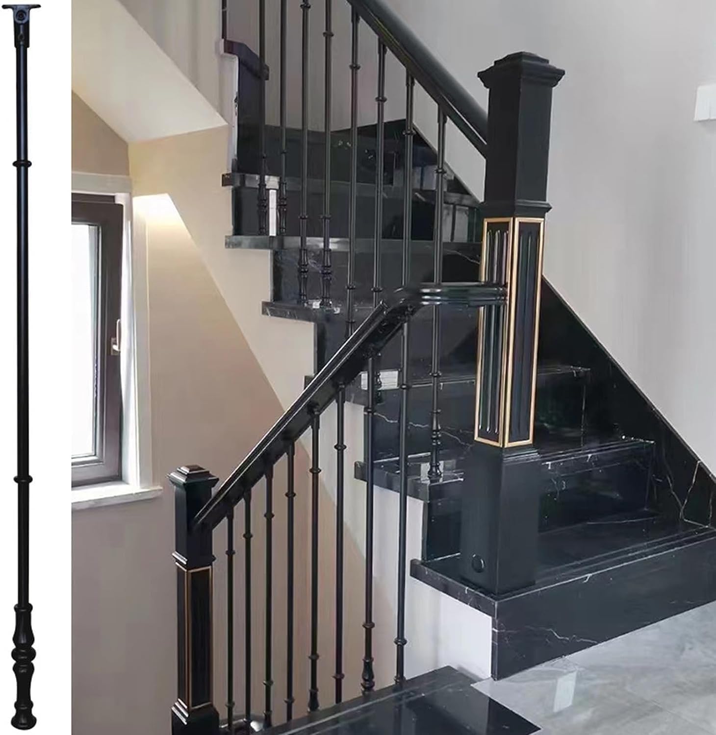 Broche de garde-corps en métal supérieure pour escalier de villa et hôtel