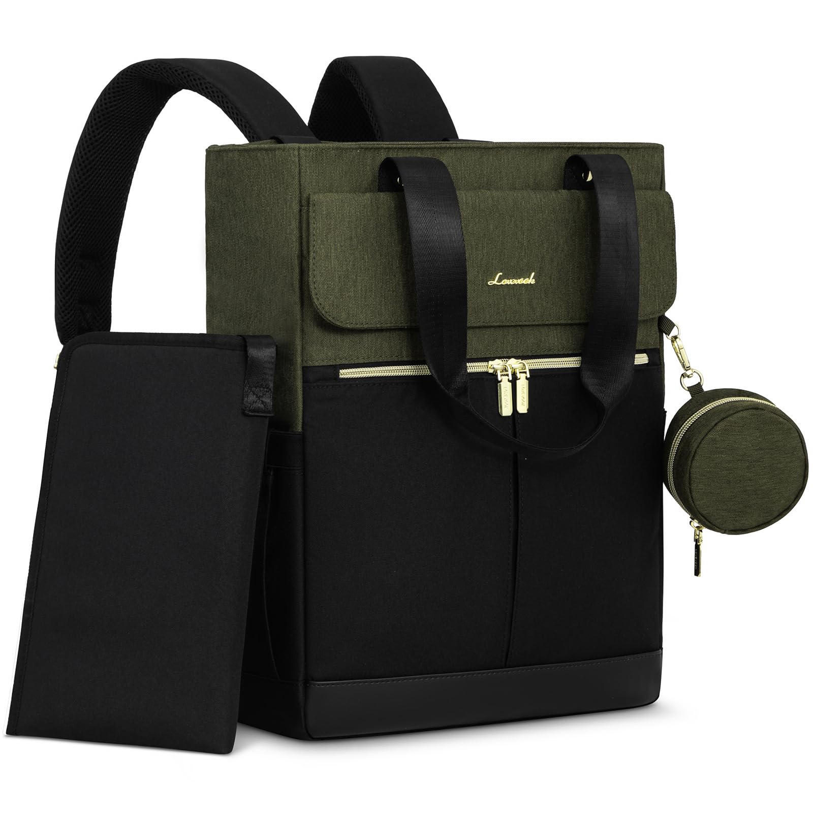 LOVEVOOK Diaper Bag Backpack,Diaper Tote Bag with Insulated Pockets,Baby Bag for Girl Boy with Changing Pad,Large Baby Diaper Bag with Pacifier Case,