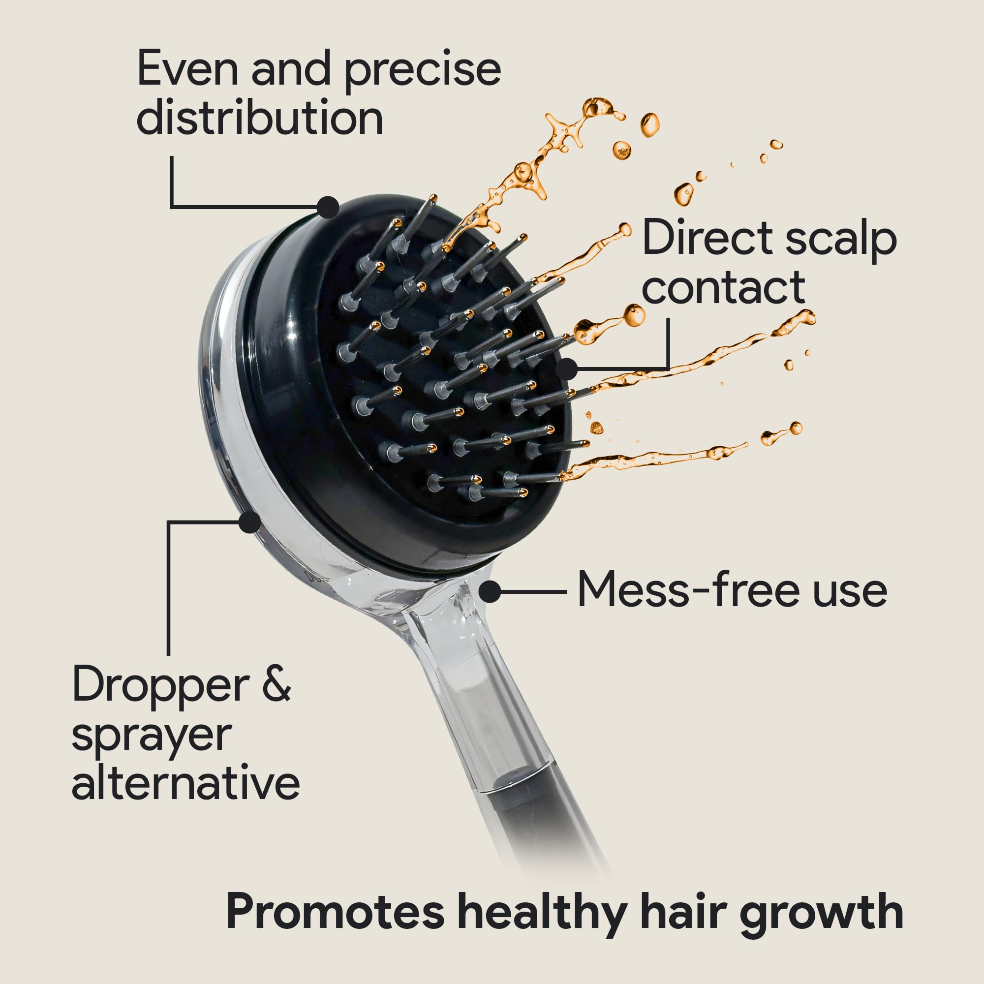 Hair Growth Oil Applicator Scalp Massager for Men and Women
