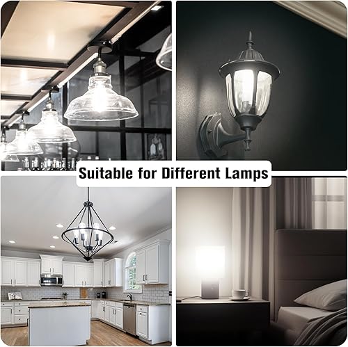 Miniatura 7 de DAYBETTER Paquete de 12 bombillas LED Edison vintage, bombilla LED E26 equivalente a 60 W, bombillas LED regulables, alto brillo 800 LM, blanco