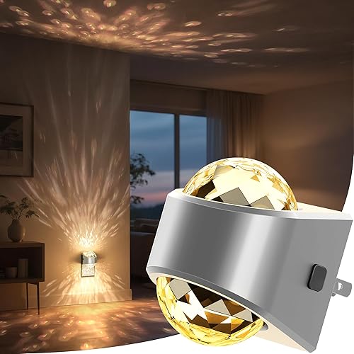 Miniatura 11 de Briignite Luz nocturna, luces nocturnas enchufables a la pared, proyector LED, luz nocturna blanca suave para dormitorio, brillo regulable, luz