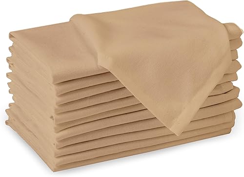 Vista 188 de Encasa XO Juego de 12 servilletas de tela color azul cobalto, 17 x 17 pulgadas, servilletas de cena de algodón de color sólido, servilletas de boda