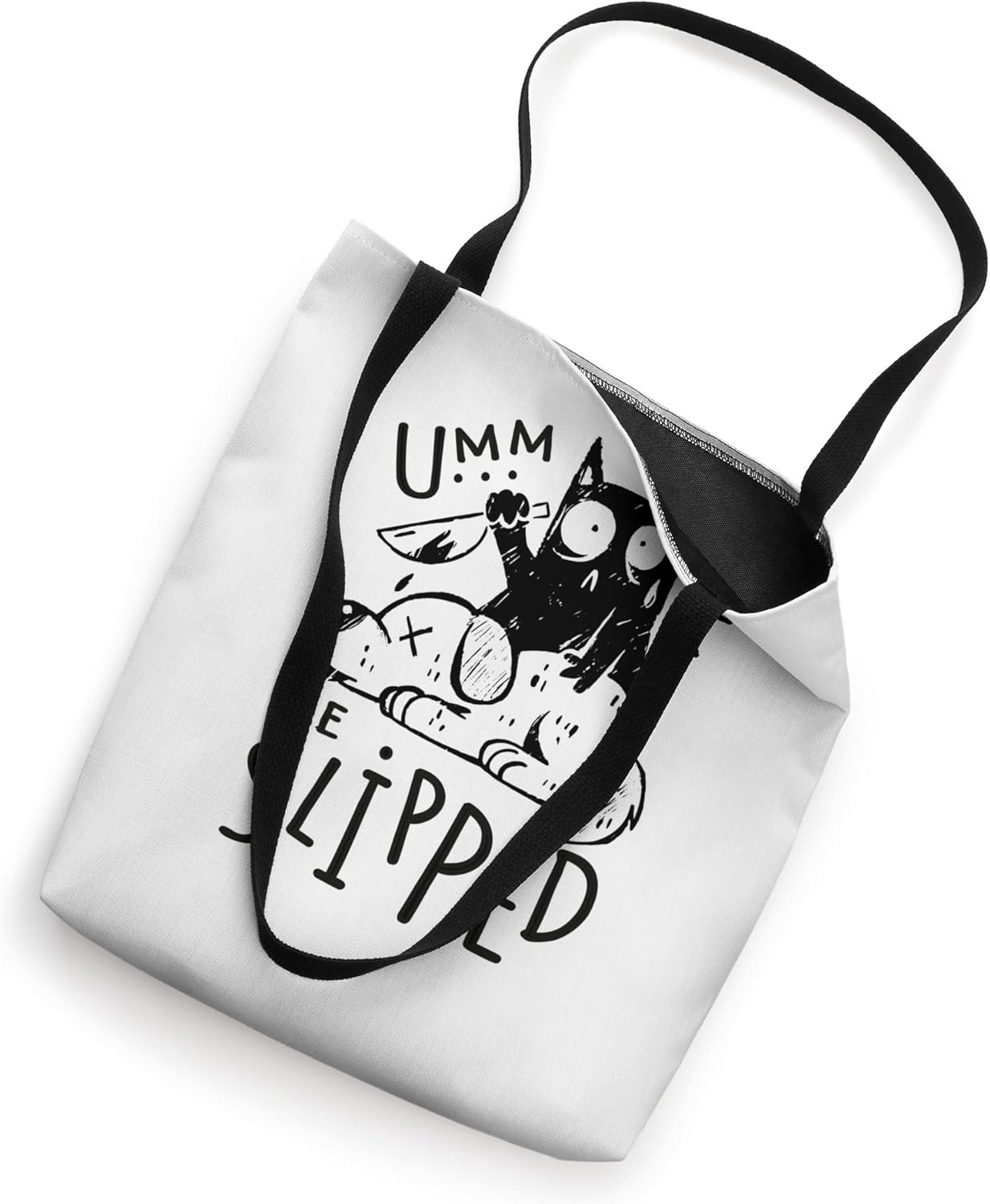 Miniatura 2 de Cat Killing Dog Meme divertido gato negro asesino con bolsa de mano para cuchillo