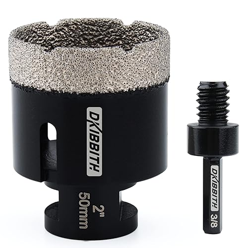 Vista 13 de DKIBBITH Brocas de diamante de núcleo seco 3/4 Pulgada 20mm Amoladora angular soldada al vacío para azulejos de porcelana, cerámica, granito